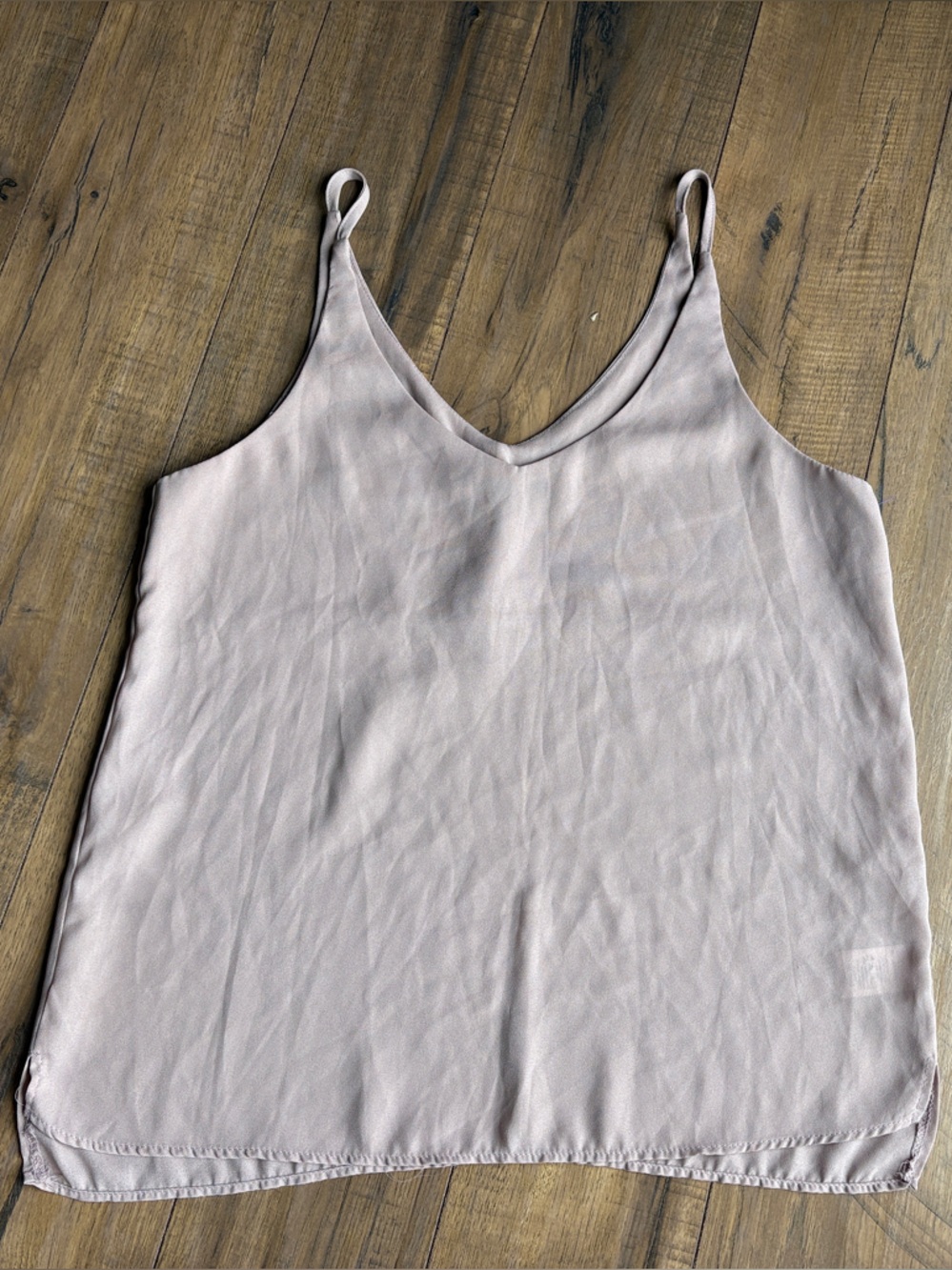 Stella Luce Blush Pink Satin V-Neck Camisole